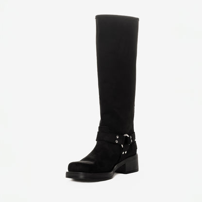 Boot with suede buckle: MAIZY (high shaft)